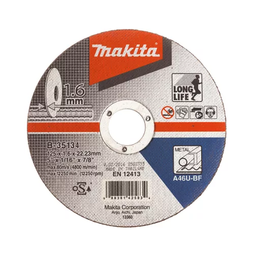 Makita Vágókorong ACÉL 125x1,6 mm