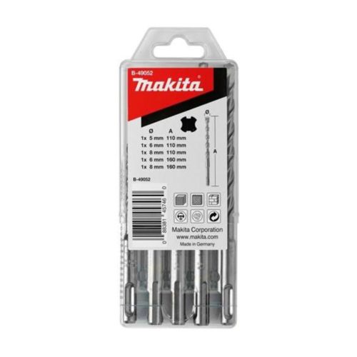 Makita SDS-Plus 4 plus fúrószár készlet 5-8mm B-49052 5 részes