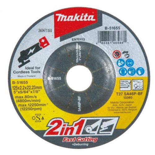 Makita vágókorong acél 125x2,0mm