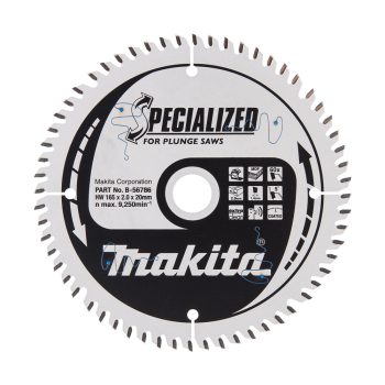 Makita merülő körfűrészlap MDF laphoz 165x20x2mm 60 fog