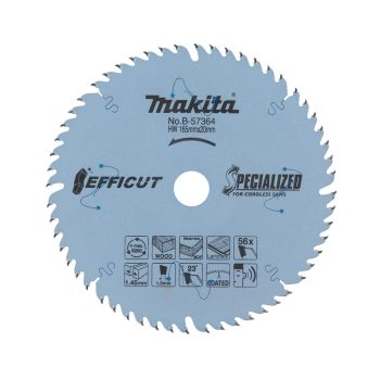   Makita merülő körfűrészlap MDF, laminált anyaghoz 165x20x1,45mm 56 fog