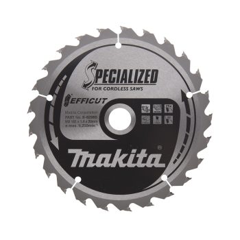   Makita EFFICUT körfűrészlap akkus géppel, fához 165x20x2,15mm 25 fog