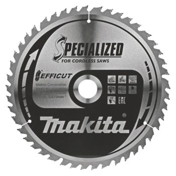   Makita EFFICUT körfűrészlap akkus géppel, fához 260x30x2,15mm 45 fog