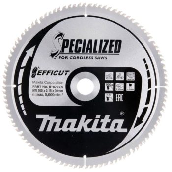   Makita EFFICUT körfűrészlap akkus géppel, fához 305x30x2,15mm 100 fog
