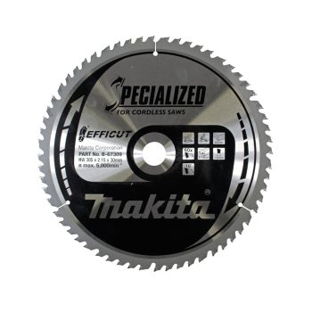   Makita EFFICUT körfűrészlap akkus géppel, fához 305x30x2,15mm 60 fog