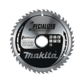   Makita EFFICUT körfűrészlap akkus géppel, fához 190x30x1,45mm 45 fog