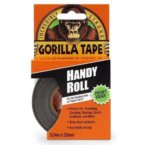 Gorilla Tape Handy Roll extra eros ragasztószalag, fekete 25mmx9m