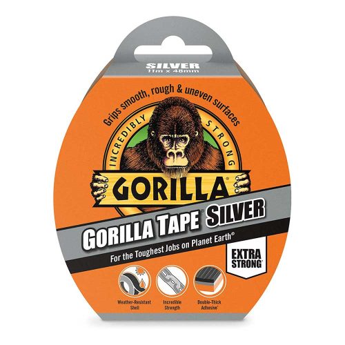 Gorilla Tape Silver extra eros ragasztószalag, szürke 48mmx11m