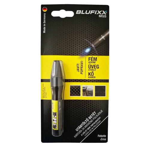 Blufixx fényre megkeményedő javító fekete gél patron - fém, üveg és kő anyagokhoz 5g (sárga)