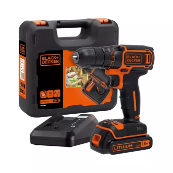 Black+Decker akkus fúró-csavarozó BDCDC18K-QW 18V 1x1,5Ah
