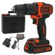 Black+Decker akkus ütvefúró-csavarozó BDCHD18K-QW 18V 1,5Ah