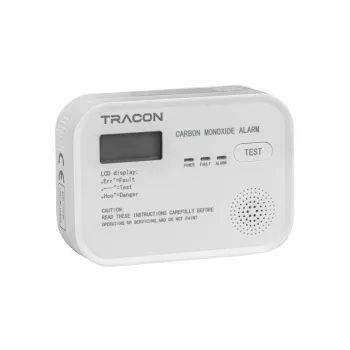   Tracon szén-monoxid (CO) érzékelő 4,5 VDC (3×1,5V AA), >85 dB