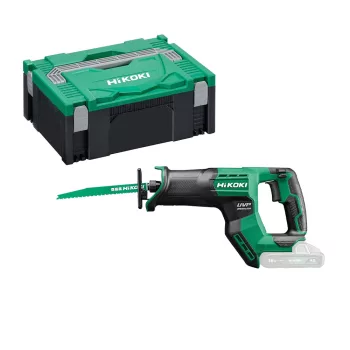   Hikoki akkus orrfűrész CR18DMA-W4Z alapgép, BL, UVP, álló motor, HITBOX kofferben
