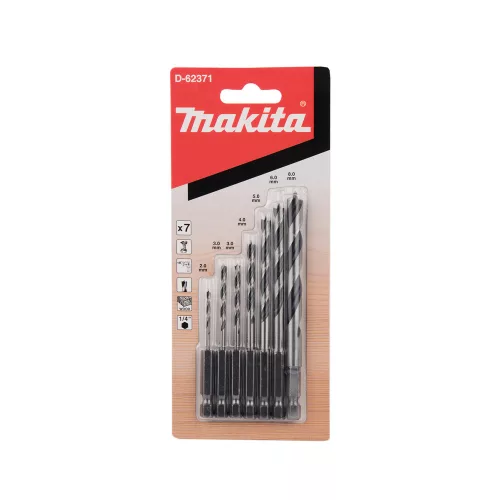 Makita hatszög befogású fafúró készlet 2-8mm D-62371 7 részes