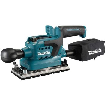   Makita akkus rezgőcsiszoló 93x185mm, DBO381ZU, 18V LXT Li-ion BL AWS, alapgép + adapter