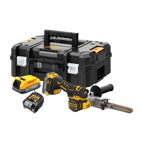 Dewalt akkus szalagcsiszoló XR DCM200E2T-QW 18V 2x1,7 Ah