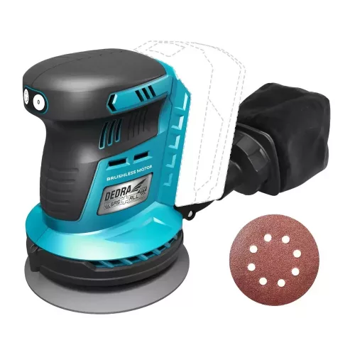 Dedra akkumulátoros excentercsiszóló18 V 125mm, szénkefe nélküli