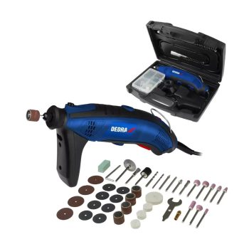   Dedra mini csiszoló 170W- tartozék készlet 44 db, hordtáska
