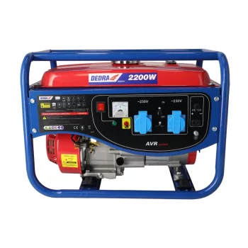   Dedra áramfejlesztő generátor 2,0kW, max.2,2kW, 2x220V, 1x12V, 8,3A,