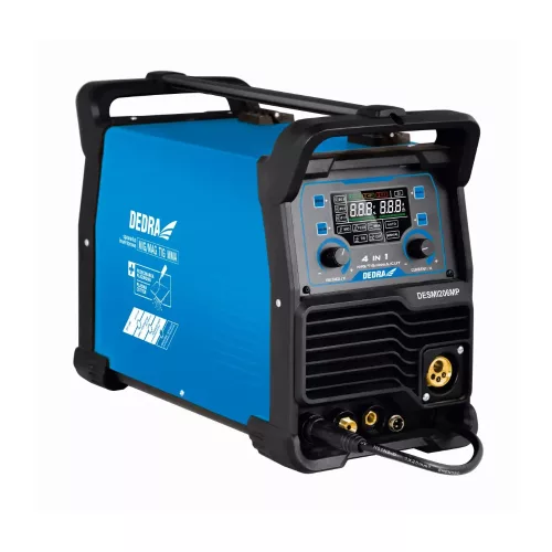 Dedra inverteres hegesztőgép MIG/TIG/MMA/PLAZMA 4 az 1, 40A - 200A, 230V