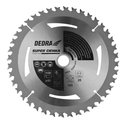 Dedra fűrésztárcsa fához SUPERTHIN 24z 184x16x1,1x1,6mm