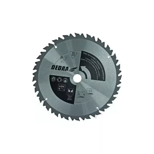 Dedra karbidlapkás körfűrészlap fához ütközővel, megerősített fogakkal 300x24x30