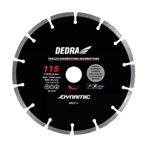 Dedra szegmentált gyémánt csiszolótárcsa 230/22,2mm Dynamic
