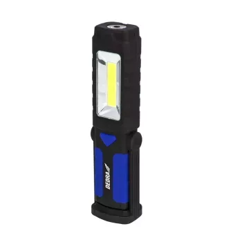   Dedra zseblámpa 3W COB LED + 1W LED, hosszúkás talppal, elemekkel