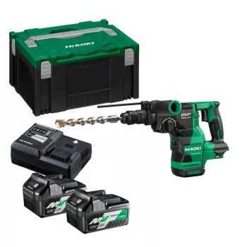   Hikoki akkus fúró-vésőkalapács DH3628DC-WRZ 36V 2x2.5Ah Multivolt HITBOX kofferben