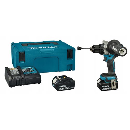 Makita akkus ütvefúró-csavarozó DHP492RTJ 18V LXT Li-Ion, 2x 5,0Ah akku, DC18RC töltő, MACPAC 2