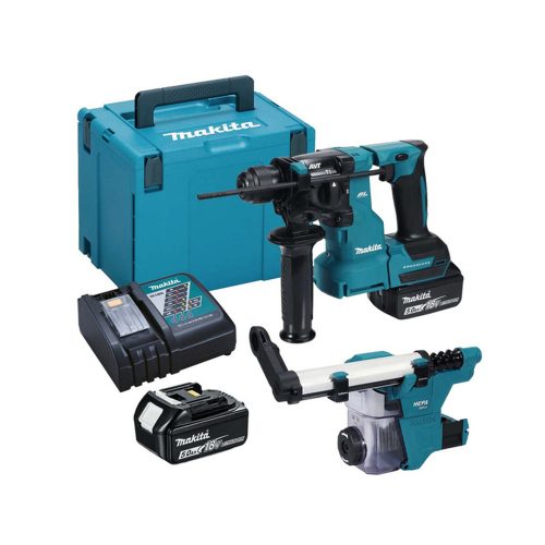 Makita akkus SDS Plus fúrókalapács DHR181RTWJ 18V 2x5,0Ah + DX16