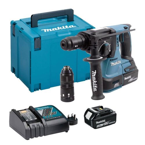 Makita akkus SDS-Plus fúró-vésokalapács DHR243RTJ 18V 2x5,0Ah