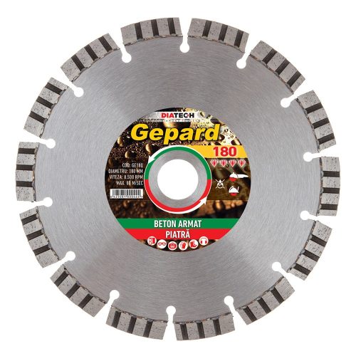 Diatech Gepard gyémánt vágótárcsa 180x22,2x10mm