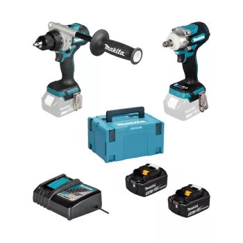   Makita akkus gépszett 18V LTX Li-ion BL DDF492Z+DTW300Z+2x5,0Ah, MakPac 3