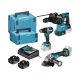 Makita akkus gépszett DDF484, DHR243, DGA504, 2x5,0 Ah, DC18RC + MAKPAC2, MAKPAC, 18V 2x5,0Ah