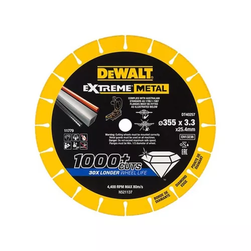 Dewalt  EXTREME gyémánt vágótárcsa 355 x 25,4 mm