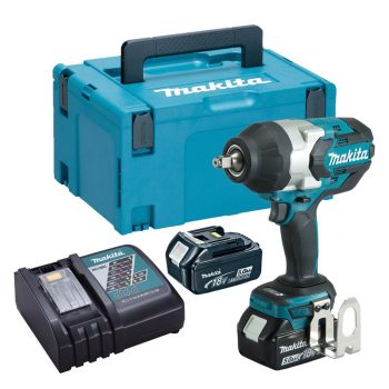   Makita akkus ütvecsavarozó DTW1001RTJ 3/4" 18V 2x5,0Ah MakPac kofferben