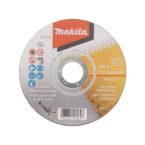 Makita vágókorong INOX 115x1 mm A60U-BF, 12db/csg