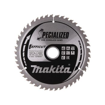   Makita EFFICUT körfűrészlap akkus géppel, fához 216x30x2mm 45 fog