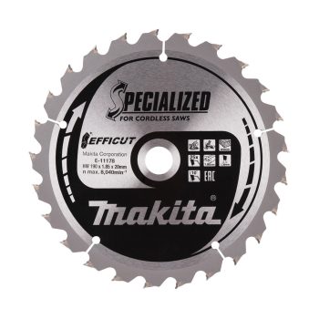   Makita EFFICUT körfűrészlap akkus géppel, fához 190x20x1,85mm 25 fog