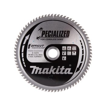   Makita EFFICUT körfűrészlap akkus géppel, kompozithoz 260x30x2,15mm 75 fog
