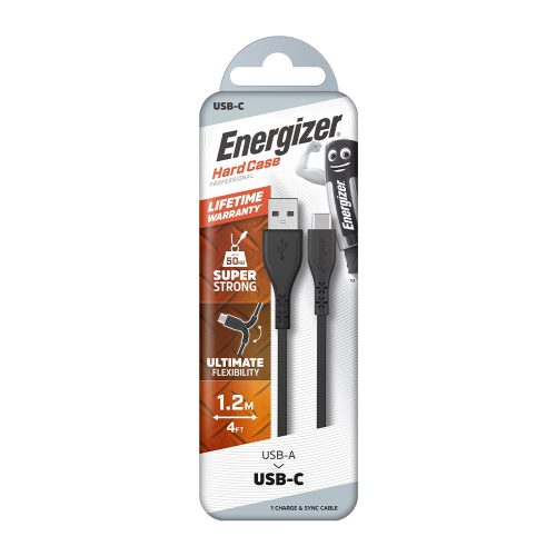 Energizer töltőkábel USB-C 2.0 1.2M fekete