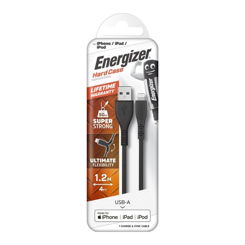 Energizer töltőkábel Lightning 1.2M fekete