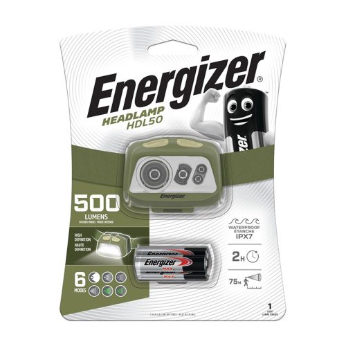 Energizer fejlámpa HDL50 + 3xAAA