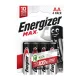 Energizer Max alkáli ceruza elem AA B4 - 4 db/bliszter