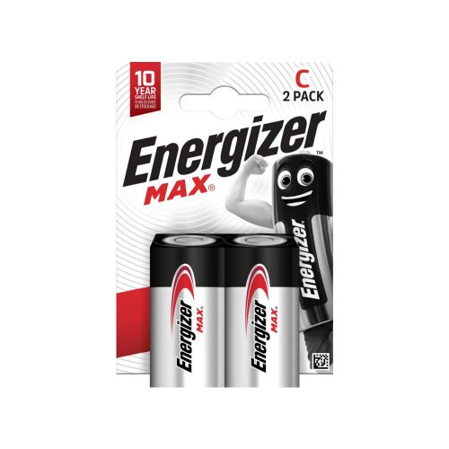 Energizer Max alkáli baby elem C B2 - 2 db/bliszter