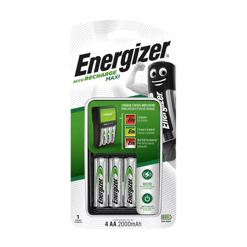 Energizer elemtöltő Quattro Maxi + 4db 2000mAh AA