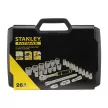 Stanley Fatmax dugókulcs készlet 3 fokonkénti fogazással, kemény dobozban 1/2" 26 részes