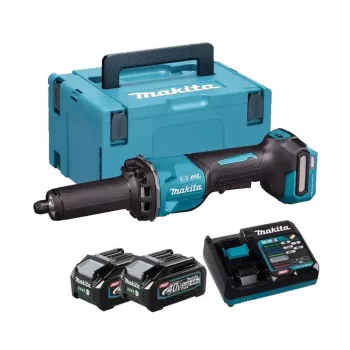   Makita akkus egyenescsiszoló hosszanti kapcsolós 2x4,0 Ah, 40Vmax XGT Li-Ion BL, GD002GU201