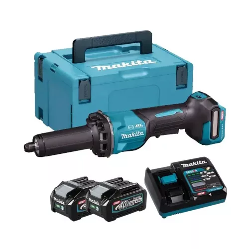Makita akkus egyenescsiszoló hosszanti kapcsolós 2x4,0 Ah, 40Vmax XGT Li-Ion BL, GD002GU201